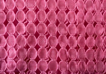 Canvas Print - Pink Honeycomb Knitted Fabric Texture