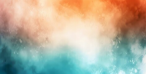 Wall Mural - Abstract Blurred Gradient Background with White, Orange and Teal Colors