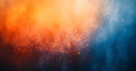 Canvas Print - Abstract Orange And Blue Gradient Blurry Background