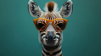 Cool Zebra Wearing Sunglasses Illustration