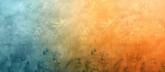 Wall Mural - Abstract Grainy Blue And Orange Gradient Background