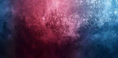 Poster - Abstract Grainy Gradient Background with Red and Blue Hues