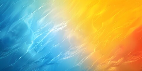 Poster - Abstract Blue Yellow Orange Gradient Background