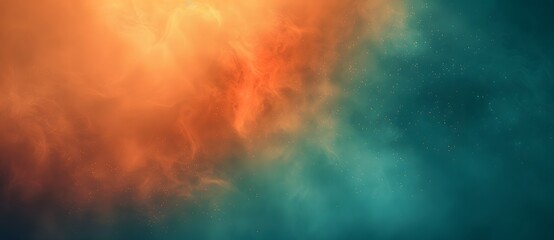 Canvas Print - Abstract Teal & Orange Gradient Background