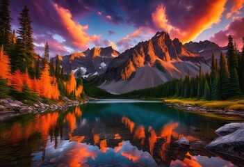 stunning majestic mountain scene dramatic cloud captivating natural beauty expansive sky views, adventure, aesthetic, breathtaking, clouds, colors, distant