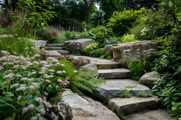 garden with flowers