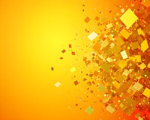 Wall Mural - Abstract Yellow Background with Confetti