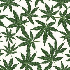 Sticker - Cannabis Leaf Pattern