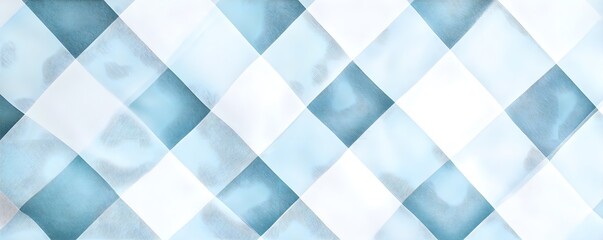 Poster - Abstract Geometric Pattern in Blue and White