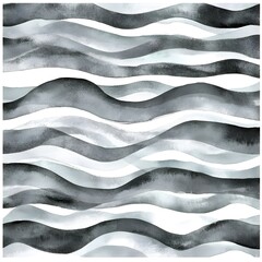 Wall Mural - Abstract Watercolor Waves Pattern