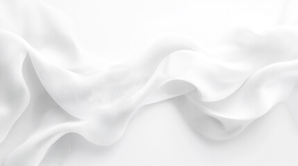 Abstract white background featuring elegant flowing particles, creating a serene and minimalist visual, ideal for design and artistic projects.