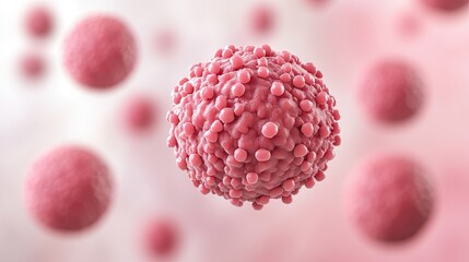 Wall Mural - a futuristic virus with a high magnification effect. research at the nanoscale. microcosm. illustrat