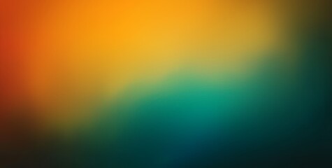 Background with orange, white, and green colors, blurred noise texture, banner design for web