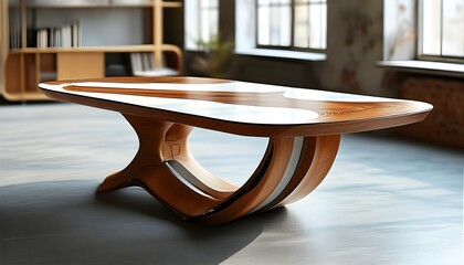 Creative table design that merges functionality with artistic elements, redefining modern interior aesthetics in an innovative furniture concept