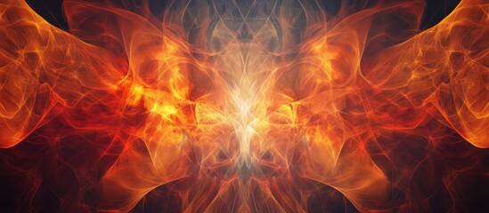 Fractal Fire Abstract Geometric Background