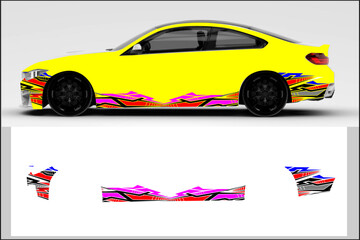 Wall Mural - design vector wrap car with unique line pattern