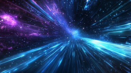 Wall Mural - cosmic speed: a journey through the galaxy