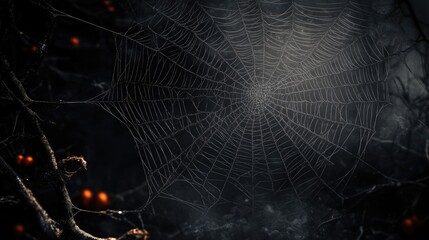Spider web cobweb halloween spooky background frame