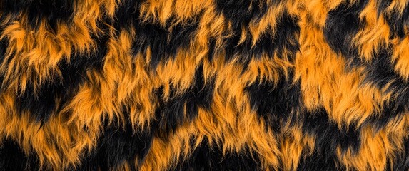 Wall Mural - Black and Orange Fur Texture