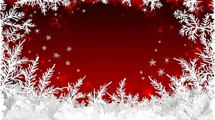 Wall Mural - Christmas background with snowflakes and place, copy space for text.