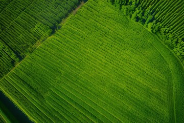 farming fields drone view