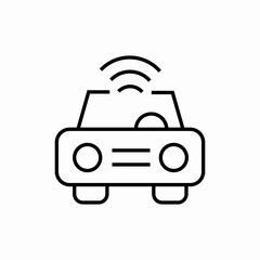 smart car self driving icon sign vector
