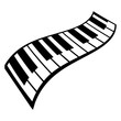 © Style-o-Mat-Design - Grand Piano Organ Synthesizer Keyboard Music Logo Design Lover Art Vector Illustration Card T-Shirt Poster Sticker Graphic Print Decorative Drawing Isolated Logo Decoration Symbol Creative Cool Style