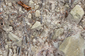 Stone and sand background in the mountains