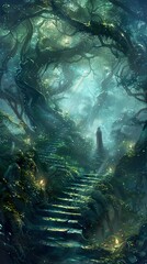 Canvas Print - Enchanted Forest Path: A Journey Into the Unknown