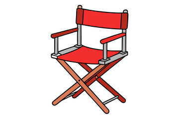 Wall Mural - Minimalist Director’s Chair Vector | Stylish Icon for Film & Media Design