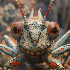 Sticker - Vibrant Insect Macro Photography: A Close-Up Look at Nature's Beauty