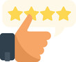 © anatolir - Hand giving five star feedback rating with thumbs up, concept of customer satisfaction and positive review