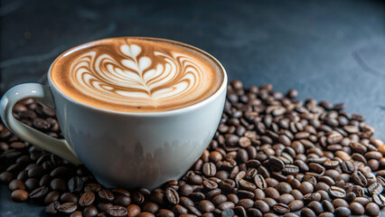 cup of coffeecoffee, cup, cappuccino, drink, cafe, latte, espresso, beverage, hot, brown, white, caffeine, breakfast, cream, milk, mug, table, saucer, food, foam, aroma, art, chocolate, closeup, isola