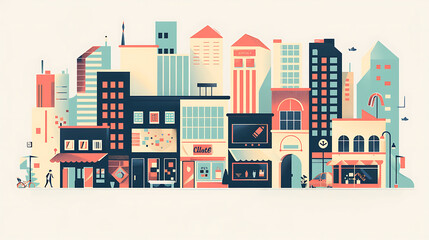 city skyline illustration