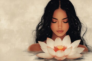 Wall Mural - Serene Beauty with a Water Lily