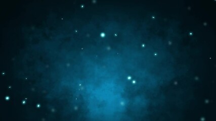 Wall Mural - blue dynamic rising particle background. scientific seamless looping beautiful animation of stars or
