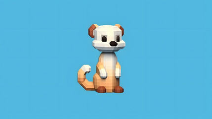 Wall Mural - Ferret 3d Cartoon