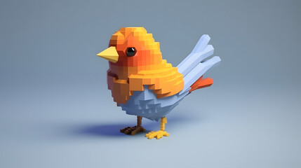 Finch 3d Cartoon