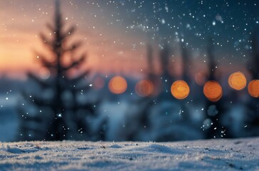 Wall Mural - christmas tree in the snow