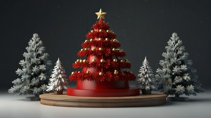 Wall Mural - christmas tree and decorations