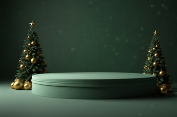 Wall Mural - christmas tree on a black background