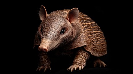 Wall Mural - Armadillo Portrait: A Striking Close-Up