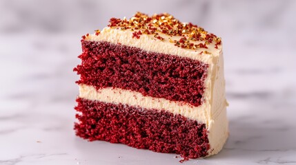 Poster - delicious red velvet cake with cream cheese frosting