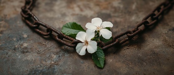 Poster - Delicate white flowers blooming on twisted branches