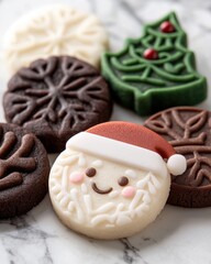 Wall Mural - Festive Christmas cookies and treats