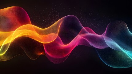 Poster - 14. An abstract interpretation of sound waves in vibrant colors