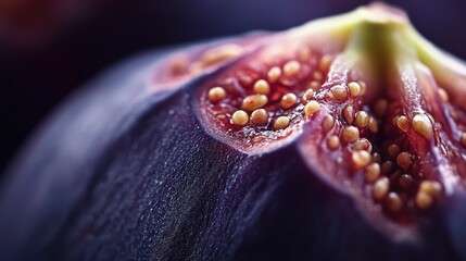 Canvas Print - Closeup of a Fig