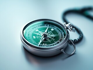 compass on blue background navigation concept