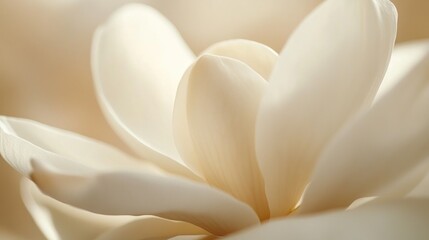 Poster - Close Up of a White Flower Petals