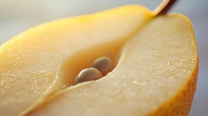 Canvas Print - Close Up of Juicy Pear